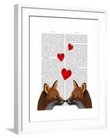 Foxes in Love-Fab Funky-Framed Art Print