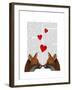 Foxes in Love-Fab Funky-Framed Art Print