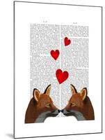 Foxes in Love-Fab Funky-Mounted Art Print