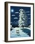 Foxes in Moonlight, 1989-Liz Wright-Framed Giclee Print