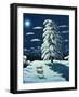 Foxes in Moonlight, 1989-Liz Wright-Framed Giclee Print