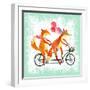 Foxes Like Bikes-Ling's Workshop-Framed Art Print