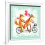 Foxes Like Bikes-Ling's Workshop-Framed Art Print