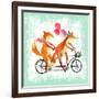 Foxes Like Bikes-Ling's Workshop-Framed Art Print