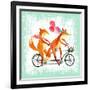 Foxes Like Bikes-Ling's Workshop-Framed Art Print