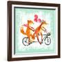 Foxes Like Bikes-Ling's Workshop-Framed Art Print