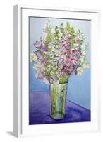 Foxgloves and Campanulas, 2005-Joan Thewsey-Framed Giclee Print