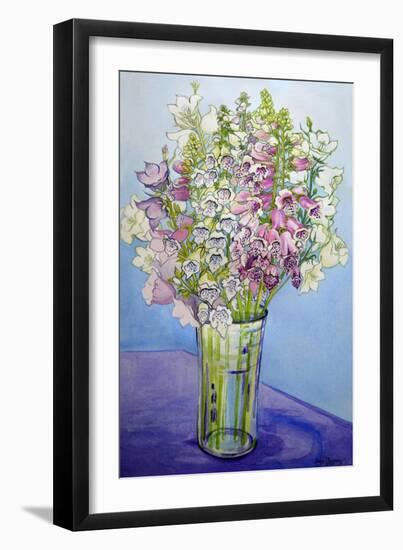 Foxgloves and Campanulas, 2005-Joan Thewsey-Framed Giclee Print