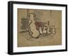 Foxhound and Puppies-Joseph Crawhall-Framed Giclee Print