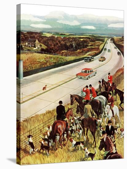 "Foxhunters Outfoxed," December 2, 1961-John Falter-Stretched Canvas