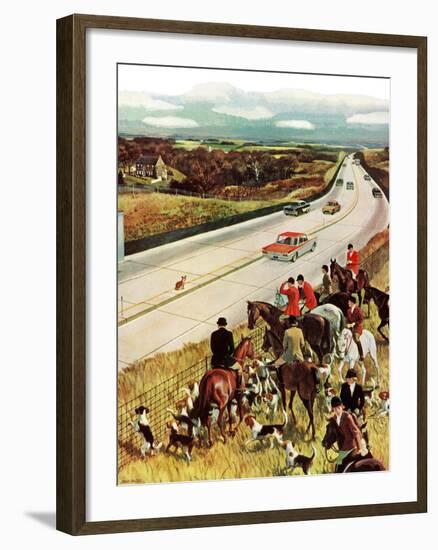 "Foxhunters Outfoxed," December 2, 1961-John Falter-Framed Giclee Print