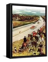 "Foxhunters Outfoxed," December 2, 1961-John Falter-Framed Stretched Canvas