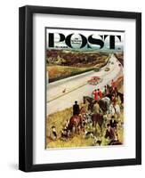 "Foxhunters Outfoxed," Saturday Evening Post Cover, December 2, 1961-John Falter-Framed Giclee Print