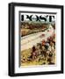 "Foxhunters Outfoxed," Saturday Evening Post Cover, December 2, 1961-John Falter-Framed Giclee Print