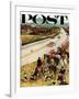 "Foxhunters Outfoxed," Saturday Evening Post Cover, December 2, 1961-John Falter-Framed Giclee Print