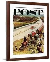 "Foxhunters Outfoxed," Saturday Evening Post Cover, December 2, 1961-John Falter-Framed Giclee Print