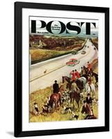 "Foxhunters Outfoxed," Saturday Evening Post Cover, December 2, 1961-John Falter-Framed Giclee Print