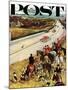 "Foxhunters Outfoxed," Saturday Evening Post Cover, December 2, 1961-John Falter-Mounted Giclee Print