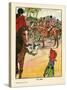 Foxhunting - the Meet-Charles Robinson-Stretched Canvas