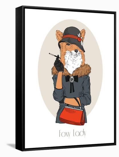 Foxy Lady-Olga Angellos-Framed Stretched Canvas