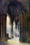 Interior of Lincoln Cathedral, 1924-1926-FP Dickinson-Framed Stretched Canvas