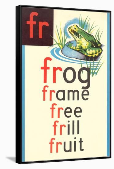 FR for Frog-null-Framed Stretched Canvas