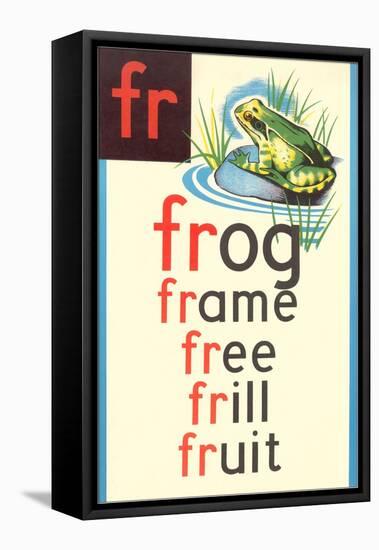 FR for Frog-null-Framed Stretched Canvas