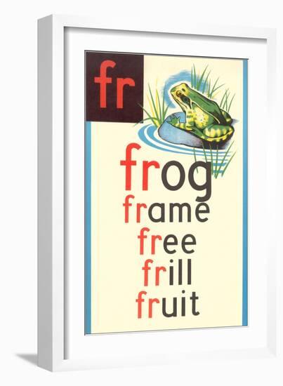 FR for Frog-null-Framed Art Print