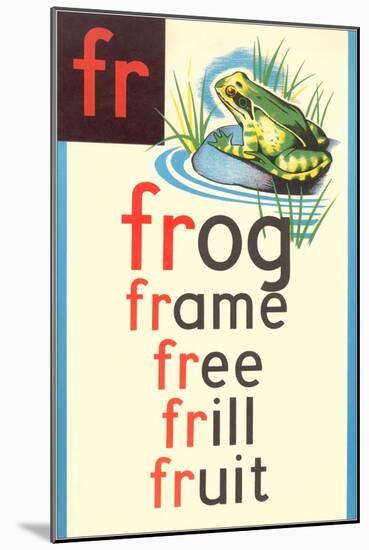 FR for Frog-null-Mounted Art Print
