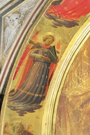 Detail from the Side of the Linaivoli Triptych Showing an Angel Holding a Portative Organ, 1433