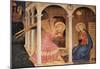 Fra Angelico (Main panel of the life of Mary Altarretabels, Scene: The Annunciation) Art Poster Pri-null-Mounted Poster