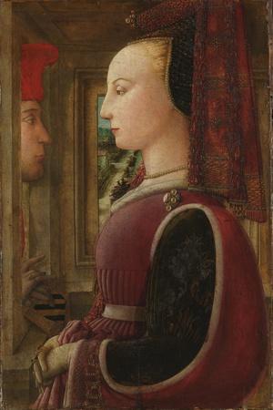 Portrait of a Woman with a Man at a Casement, c.1440