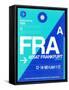 FRA Frankfurt Luggage Tag 1-NaxArt-Framed Stretched Canvas