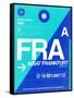 FRA Frankfurt Luggage Tag 1-NaxArt-Framed Stretched Canvas