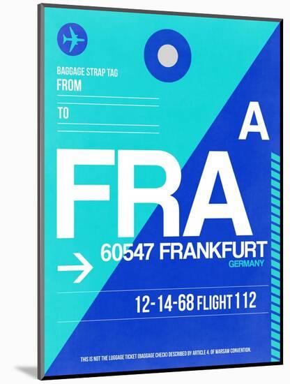 FRA Frankfurt Luggage Tag 1-NaxArt-Mounted Art Print