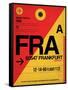 FRA Frankfurt Luggage Tag 2-NaxArt-Framed Stretched Canvas