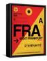 FRA Frankfurt Luggage Tag 2-NaxArt-Framed Stretched Canvas