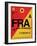 FRA Frankfurt Luggage Tag 2-NaxArt-Framed Art Print