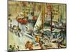 Fra Nyhavn-Ludvig Karsten-Mounted Giclee Print