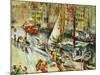 Fra Nyhavn-Ludvig Karsten-Mounted Giclee Print