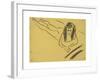 Fränzi Reclining-Ernst Ludwig Kirchner-Framed Premium Giclee Print