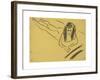 Fränzi Reclining-Ernst Ludwig Kirchner-Framed Premium Giclee Print