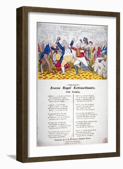 Fracas Royal Extraordinaire, 1820-Isaac Robert Cruikshank-Framed Giclee Print