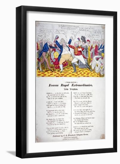 Fracas Royal Extraordinaire, 1820-Isaac Robert Cruikshank-Framed Giclee Print