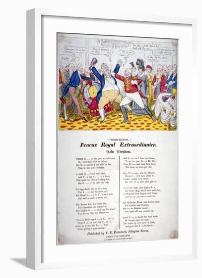 Fracas Royal Extraordinaire, 1820-Isaac Robert Cruikshank-Framed Giclee Print