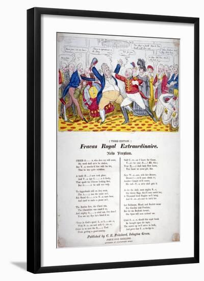 Fracas Royal Extraordinaire, 1820-Isaac Robert Cruikshank-Framed Giclee Print