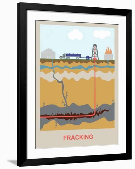 Fracking-Gwen Shockey-Framed Premium Giclee Print