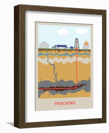 Fracking-Gwen Shockey-Framed Giclee Print