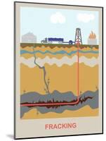 Fracking-Gwen Shockey-Mounted Giclee Print