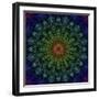 Fractal Mandala 10-Delyth Angharad-Framed Giclee Print